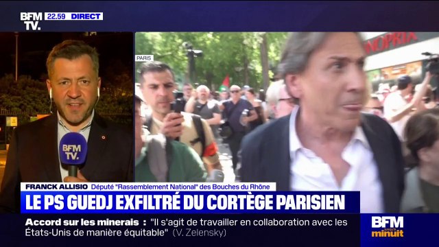 Manifestation du 1er-mai: Franck Allisio (RN) condamne l'exfiltration du député PS Jérôme Guedj du cortège parisien