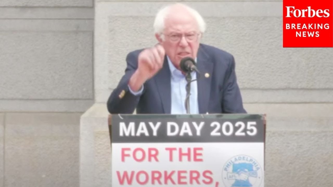 Bernie Sanders Delivers Fiery May Day Speech Slamming Trump In Philadelphia, PA