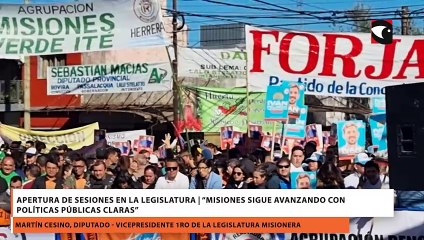 Apertura de sesiones en la Legislatura  “Misiones sigue avanzando con políticas públicas claras”