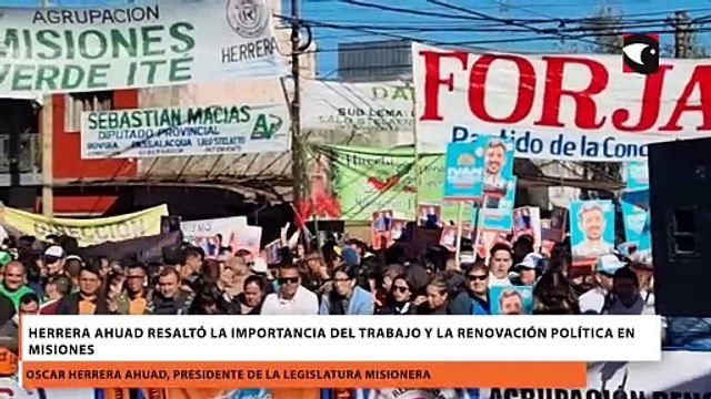 Herrera Ahuad resaltó la importancia del trabajo y la renovación política en MisionesHerrera Ahuad resaltó la importancia del trabajo y la renovación política en Misiones
