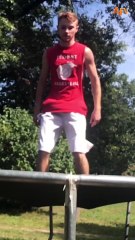 185. Man vs trampoline! 🤸 #shorts #trampoline #jump #fail #humor