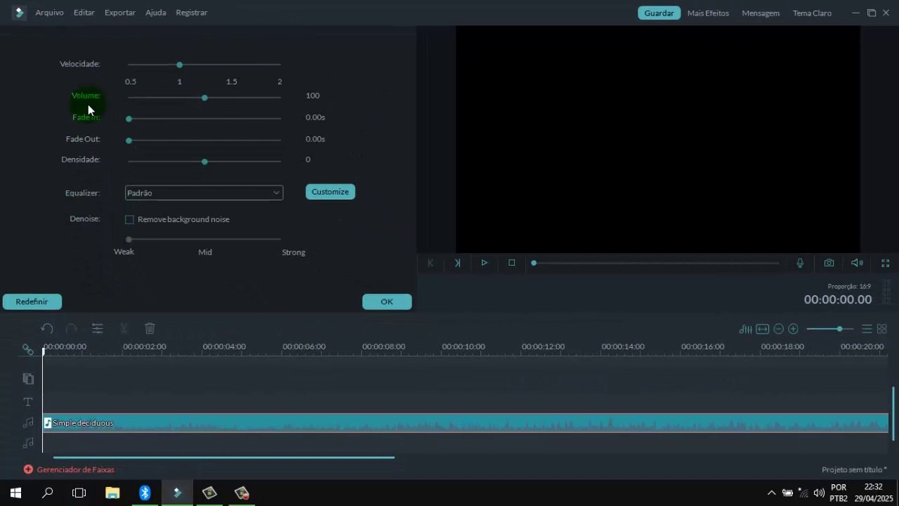 Edição de Áudios e Músicas No Wondershare Filmora 7.8.9