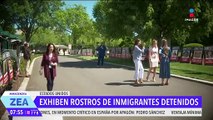 Exhiben rostros de inmigrantes detenidos en la Casa Blanca