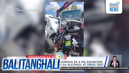 Bus driver na nakabangga sa 4 na sasakyan sa SCTEX, sumailalim sa alcohol at drug test | Balitanghali