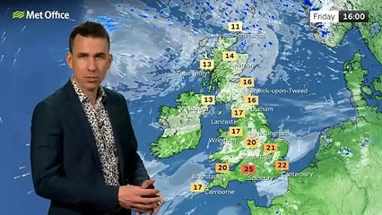 Met Office Friday morning weather forecast 02/05/2025