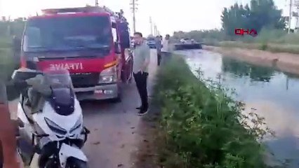 Aracıyla sulama kanalına uçan sürücü yardımları reddetti