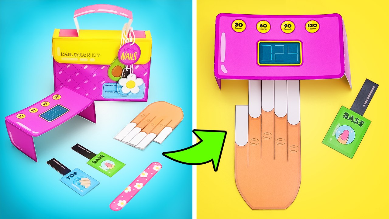 L'incroyable kit de salon de manucure ! 💅✨ DIY en papier facile et amusant pour enfants