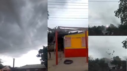 ¡Se le vio hasta "el cono"! Tromba marina destechó casas en Luruaco Atlántico