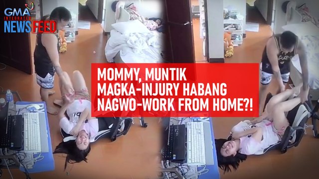 Mommy, muntik magka-injury habang nagwo-work from home?! | GMA Integrated Newsfeed