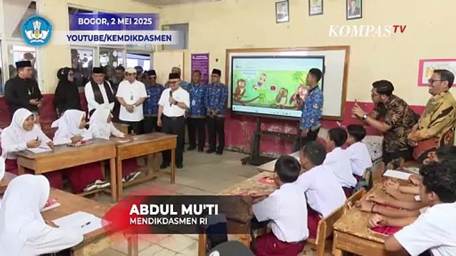 [FULL] Momen Mendikdasmen Abdul Muti Buat Siswa Tertawa saat Jadi Guru di Hari Pendidikan Nasional