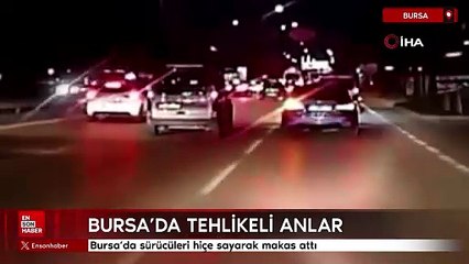 Bursa'da sürücüleri hiçe sayarak makas attı