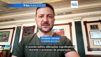 Zelenskyy diz que acordo de minerais com os EUA é "verdadeiramente igualitário"