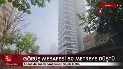 Adana'da sabah saatlerinde sis etkili oldu