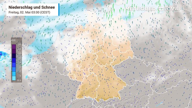 Unwetterwarnung für Deutschland: Am Freitag (2. Mai) und Samstag (3. Mai) drohen in der Mitte und im Süden schwere Gewitter