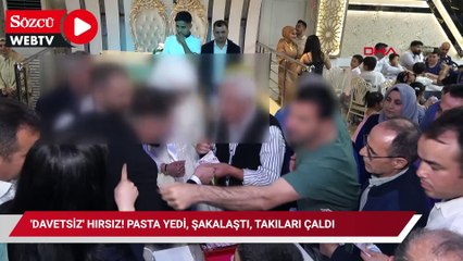 'Davetsiz' hırsız! Pasta yedi, şakalaştı, takıları çaldı