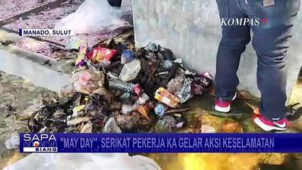 Tak Gelar Demo, Buruh Di Manado Pilih Bersihkan Pantai Malalayang
