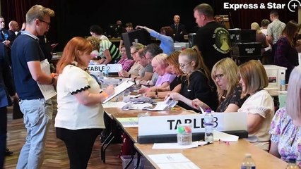 The election count begins at Cannock Chase Civic Centre