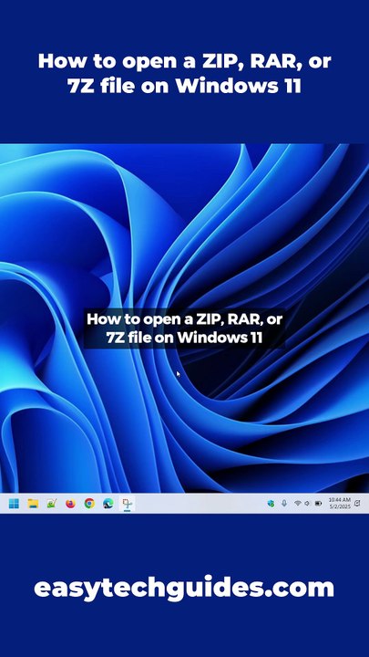 How to open (unzip) a ZIP, RAR, or 7Z file on Windows 11