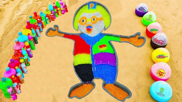 How to make Rainbow Pororo with Orbeez Colorful,Balloons of Fanta, Coca Cola, Mentos & Popular Sodas