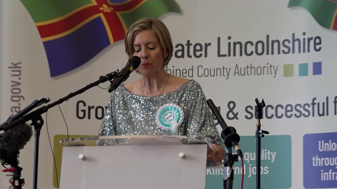 Jenkyns wins Lincolnshire mayor race for Reform UK - video Dailymotion