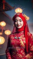 Stylish Hijab Bridal #bridefashion #hijabstyle #weddingattire