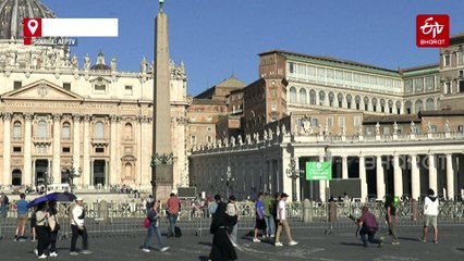Vatican Firefighters Install A Chimney On The Roof Of The Sistine Chapel For The Papal Election