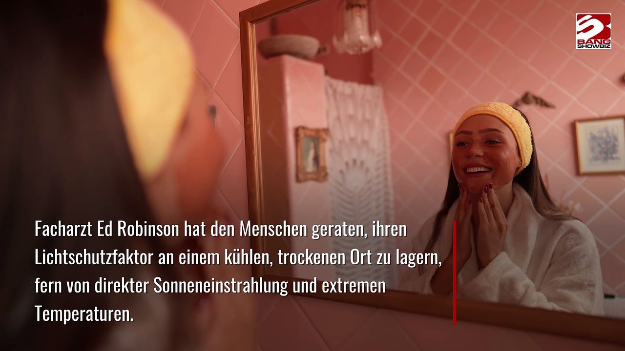Sonnencreme, die im Badezimmer aufbewahrt wird, kann Hautkrebsrisiko erhöhen