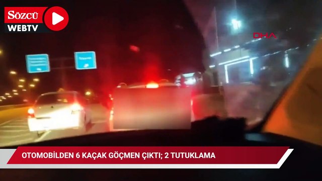 Otomobilden 6 kaçak göçmen çıktı; 2 tutuklama