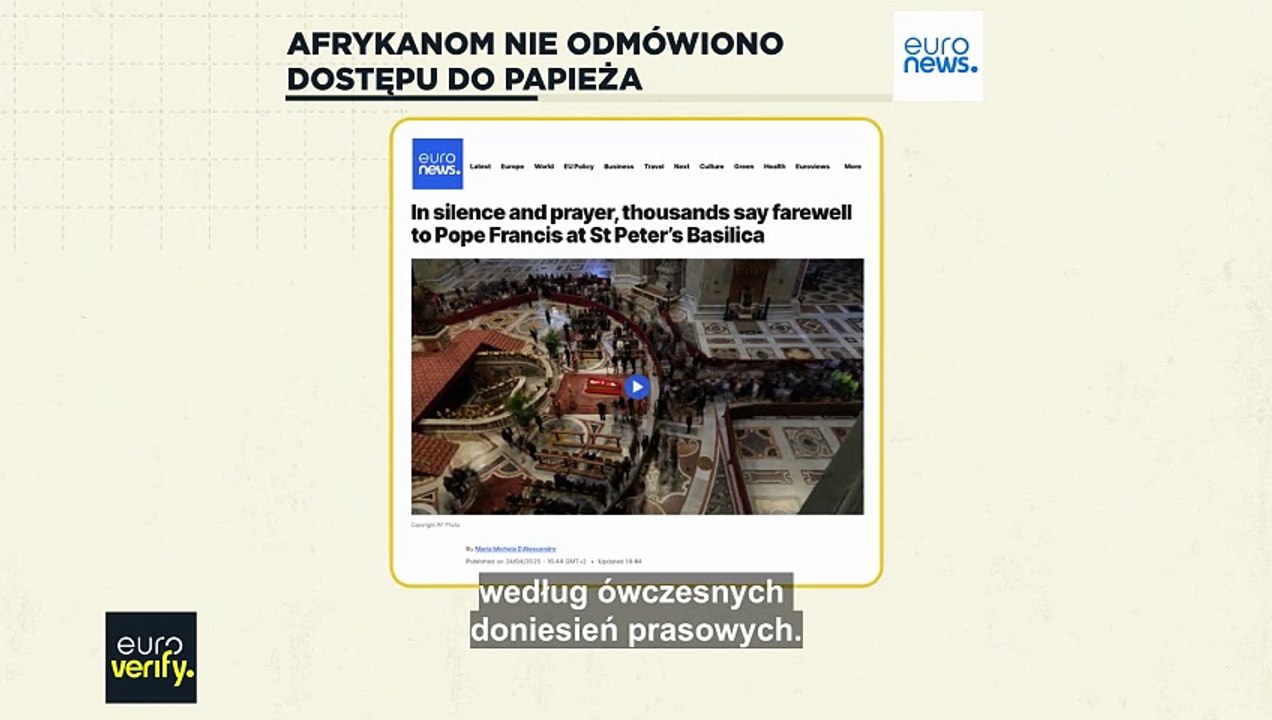 Afrykanom nie odmówiono dostępu do ciała papieża Franciszka
