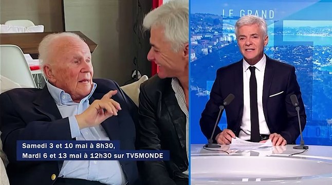Philippe Bouvard fait des confidences à Cyril Viguier dans un entretien diffusé le 3 mai sur TV5 monde