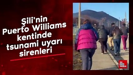 Şili'nin Puerto Williams kentinde tsunami uyarı sirenleri