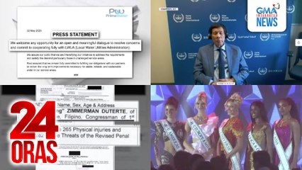 24 Oras: (Part 3) Imbestigasyon sa Primewater; giit ng legal team ni FPRRD: itigil ang kaso at agad siyang palayain; reklamong physical injuries at grave threats vs. Rep. Paolo Duterte; coronation night ng MissU PH 2025, atbp.