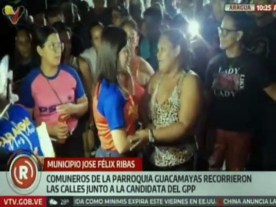 Aragua I Habitantes del mcpio. José Félix Ribas recorrieron las calles junto a la candidata del GPP