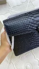 Bvlgari Serpenti Black Python Leather Bag