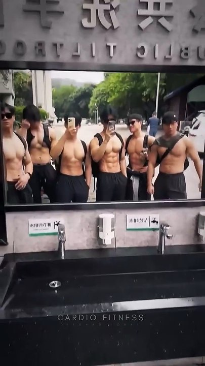 Attitude for Bodybuilder Group Pose in Gymnastics