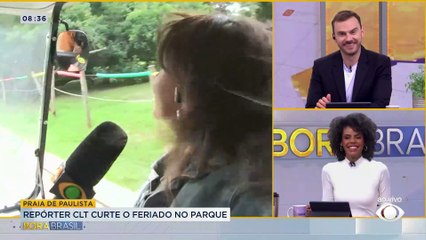 Turistas aproveitam parque na emenda de feriado de 1º de maio em SP