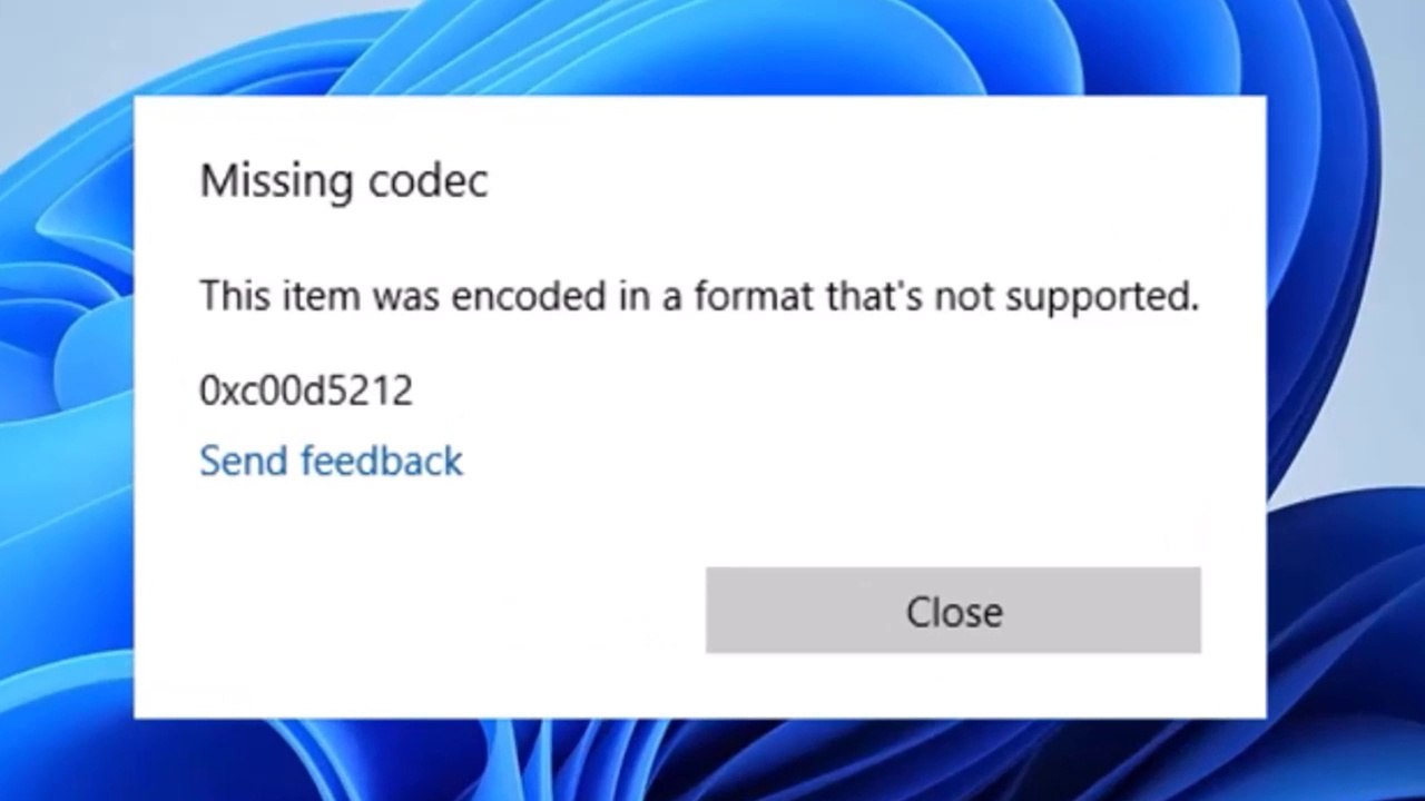 Solved - Missing codec error 0xc00d5212 When Playing Videos on Windows 11 / 10 / 8 / 7