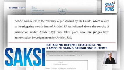 Hurisdiksyon ng ICC, kinuwestiyon ng defense team ni FPRRD sa kinakaharap na kasong crimes against humanity dahil sa drug war | Saksi
