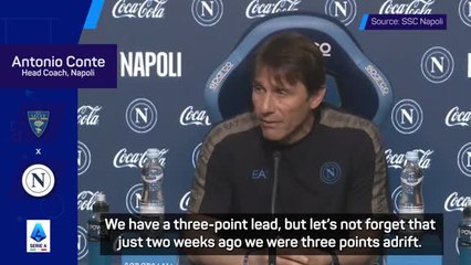 Conte urges Napoli to stay humble as they close in on Serie A title