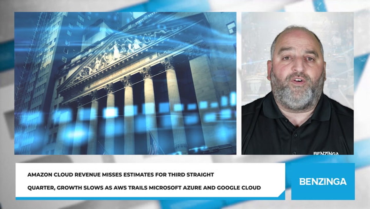 Amazon Cloud Revenue Misses Estimates For Third Straight Quarter, Growth Slows As AWS Trails Microsoft Azure And Google Cloud