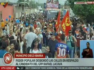 Candidato Lacava realizó un recorrido de 3km en el mcpio. Diego Ibarra junto al pueblo carabobeño
