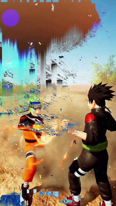 THE ONE SHOT - Ilustrasi anime pertarungan Naruto vs Sasuke sebagai metafora kompetisi video komedi