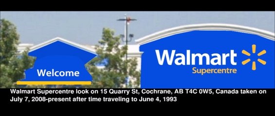 how Walmart Supercentre will look like on 15 Quarry St, Cochrane, AB T4C 0W5, Canada when time travel gets invented