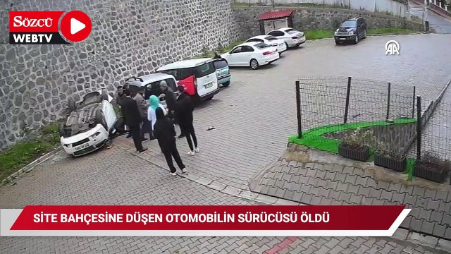 Ordu'da istinat duvarından site bahçesine düşen otomobilin sürücüsü öldü