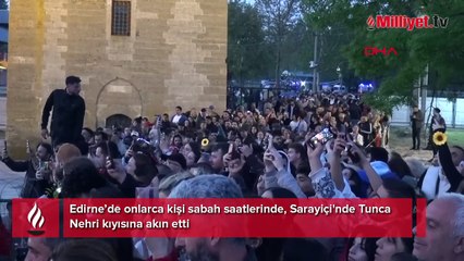 Burası Türkiye! Binlerce kişi sabahın erken saatlerinde akın etti, halkı nehirde selamladı