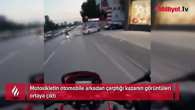 Kaza anı kask kamerasına saniye saniye yansıdı