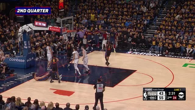 Gordon's clutch 3-pointer secures Game 1 win for Nuggets over OKC