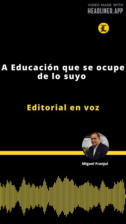Editorial | A Educación que se ocupe de lo suyo