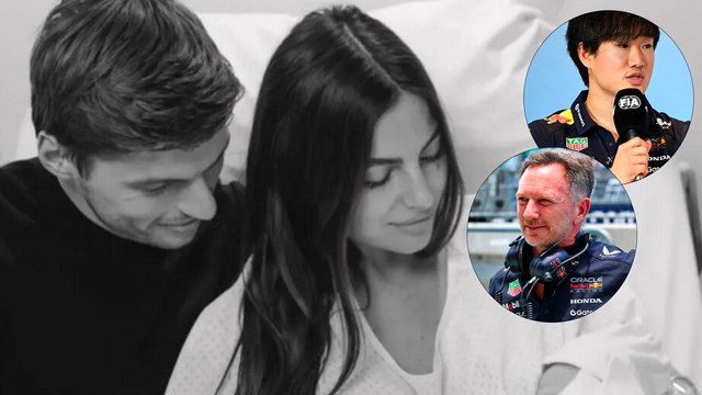 Max Verstappen regresa con Red Bull tras el nacimiento de su hija; Yuki Tsunoda y Christian Horner lo felicitan en redes