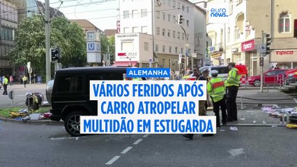 Atropelamento de multidão em Estugarda faz vários feridos em "trágico acidente"